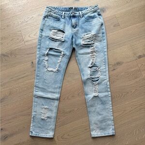 Boohoo Ripped Mom Jeans